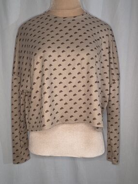 Women's Beige Cowboy Hat Long Sleeve Halter Top Style  Size S/M